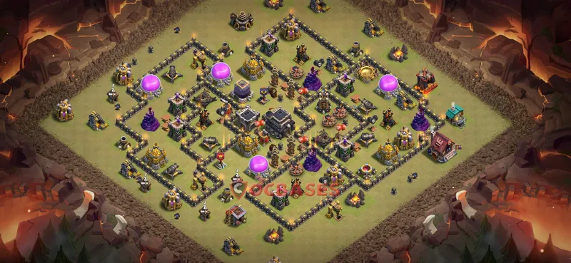 Town Hall 9 Base -war – Layout id: ytfuq base layout