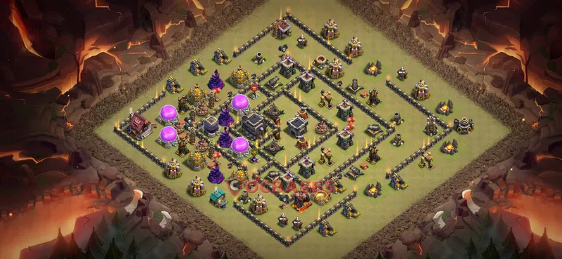 Town Hall 9 Base -war – Layout id: rosnm base layout