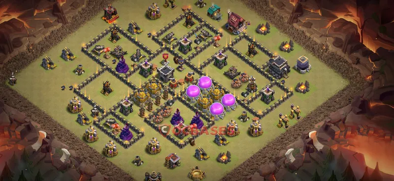 Town Hall 9 Base -war – Layout id: 5g0sp base layout