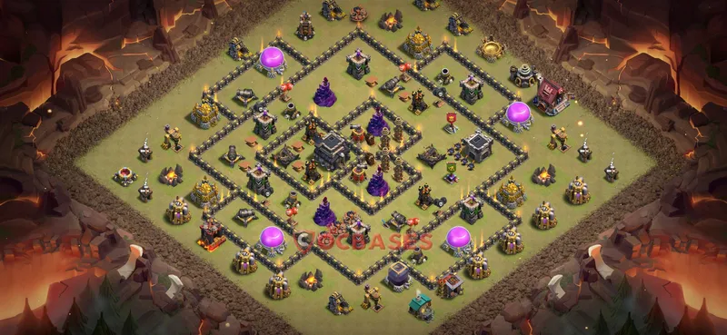 Town Hall 9 Base -war – Layout id: tismu base layout