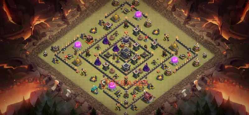 Town Hall 9 Base -war – Layout id: 7r6hk base layout