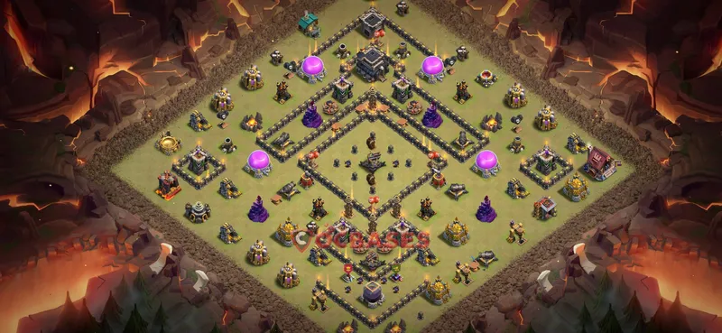 Town Hall 9 Base -war – Layout id: csdam base layout