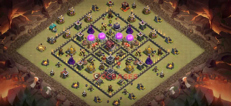 Town Hall 9 Base -war – Layout id: xcmfk base layout