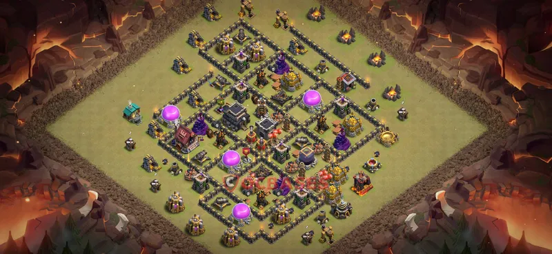 Town Hall 9 Base -war – Layout id: clpqz base layout