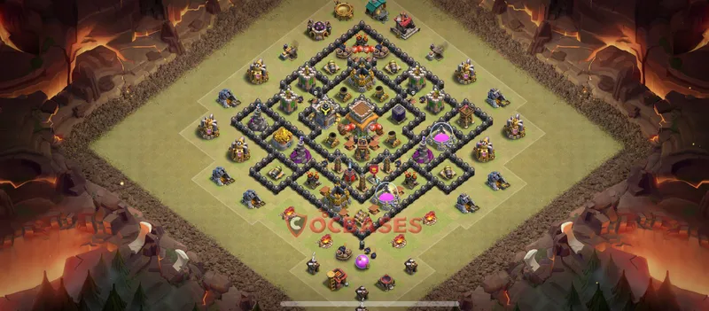 Town Hall 8 Base -cwl – Layout id: nb6lx base layout