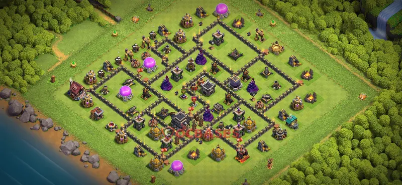 Town Hall 9 Base -farming – Layout id: 8kydq base layout