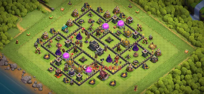 Town Hall 9 Base -farming – Layout id: i2clf base layout