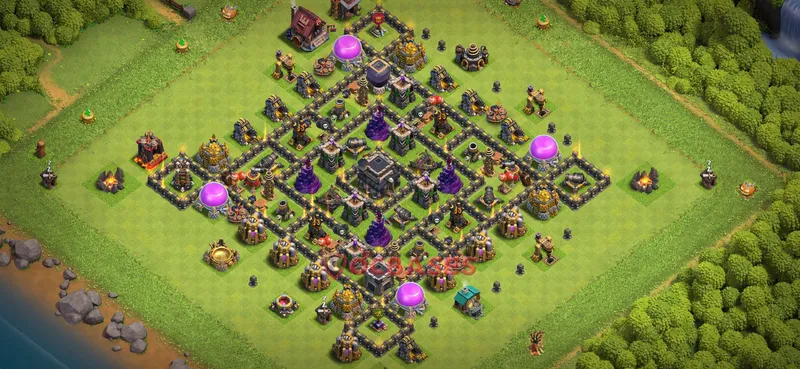 Town Hall 9 Base -farming – Layout id: pbwus base layout