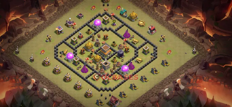 Town Hall 8 Base -war – Layout id: y82i2 base layout