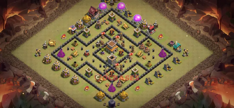 Town Hall 8 Base -war – Layout id: owdo9 base layout