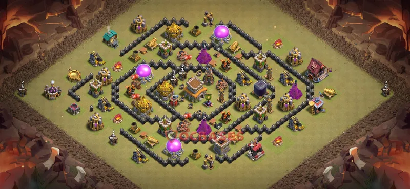 Town Hall 8 Base -war – Layout id: f4jhx base layout