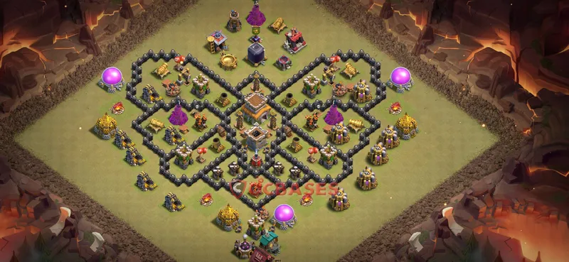 Town Hall 8 Base -war – Layout id: dky2s base layout