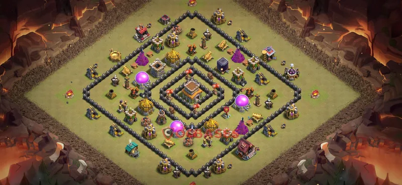 Town Hall 8 Base -war – Layout id: nhezs base layout