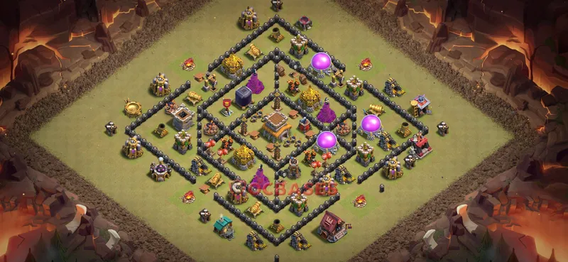 Town Hall 8 Base -war – Layout id: d7i5e base layout