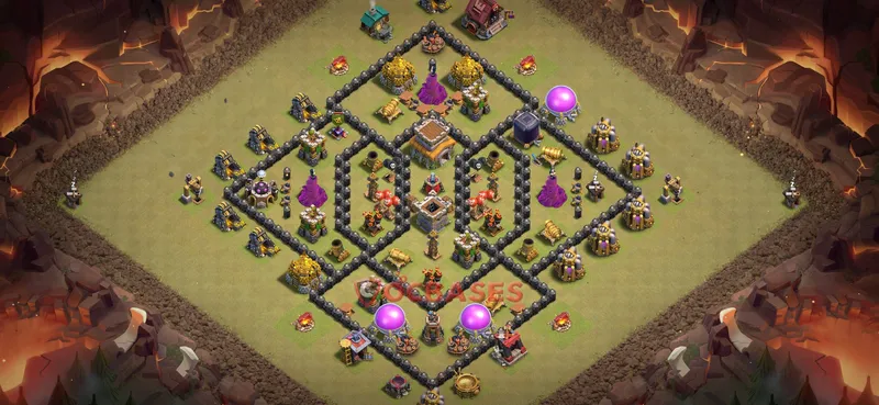 Town Hall 8 Base -war – Layout id: q3gjg base layout