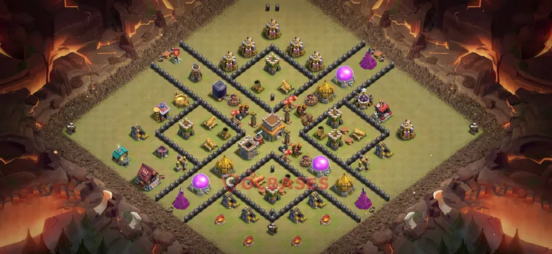 Town Hall 8 Base -war – Layout id: jfgi2 base layout
