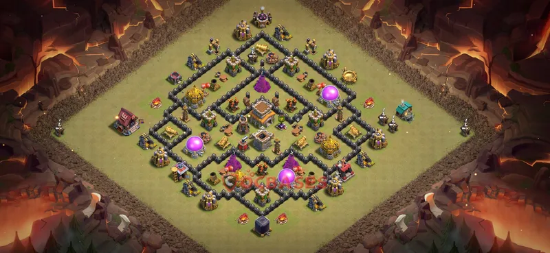 Town Hall 8 Base -war – Layout id: uhfjq base layout