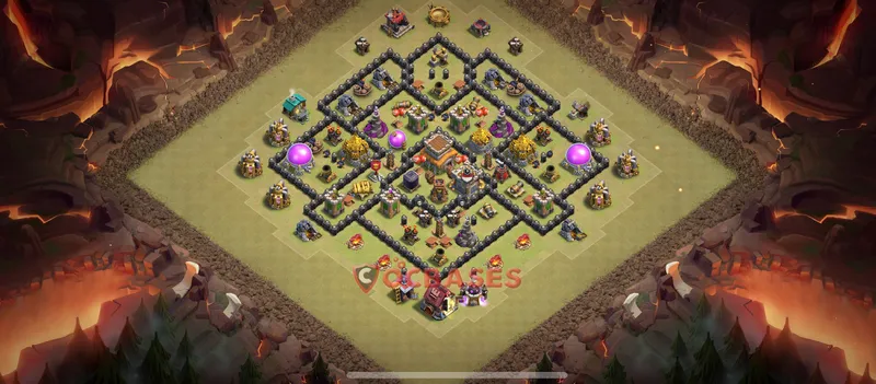 Town Hall 8 Base -cwl – Layout id: 1rykc base layout