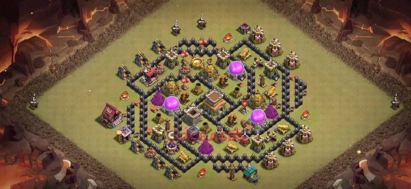 Town Hall 8 Base -war – Layout id: y8k88 base layout