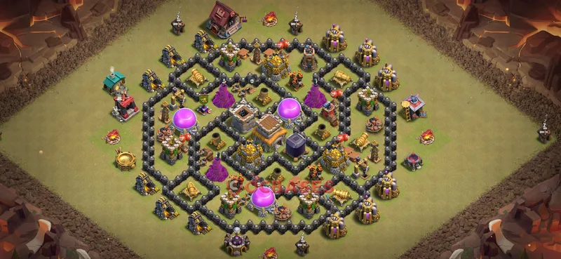 Town Hall 8 Base -war – Layout id: ibeer base layout