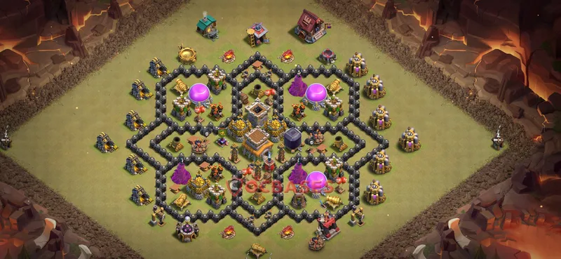 Town Hall 8 Base -war – Layout id: hzn2i base layout