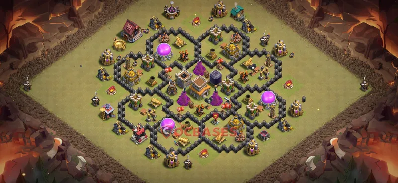 Town Hall 8 Base -war – Layout id: gf55x base layout
