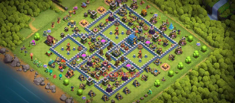 Town Hall 12 Base -trophy – Layout id: j0sjw base layout, image 2