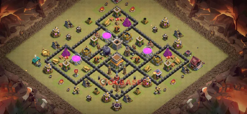 Town Hall 8 Base -war – Layout id: 190ed base layout