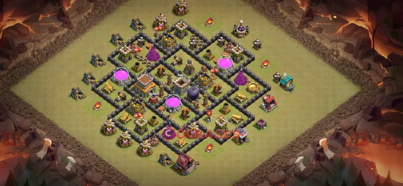 Town Hall 8 Base -war – Layout id: g0pzt base layout