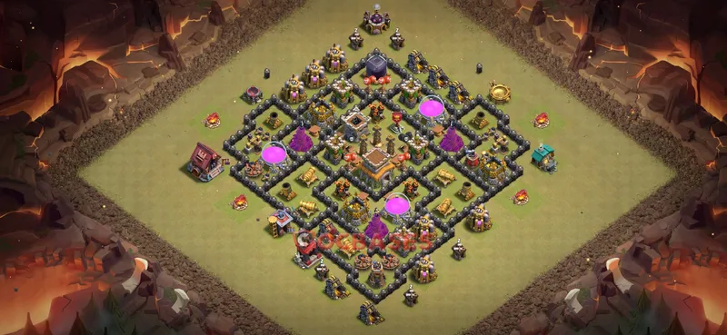 Town Hall 8 Base -war – Layout id: gaxcw base layout