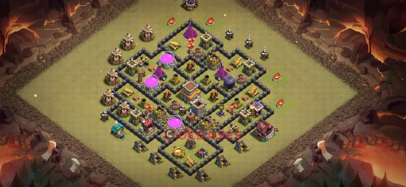 Town Hall 8 Base -war – Layout id: f2ran base layout