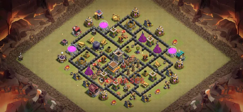 Town Hall 8 Base -war – Layout id: yps5t base layout