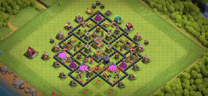 Town Hall 8 Base -farming – Layout id: eiadb base layout