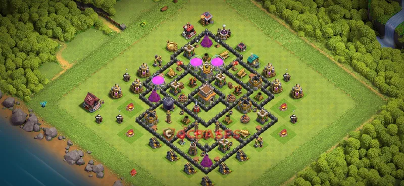 Town Hall 8 Base -farming – Layout id: 0rk8y base layout