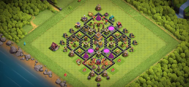 Town Hall 8 Base -farming – Layout id: b9pvo base layout