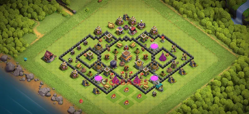 Town Hall 8 Base -farming – Layout id: qkjhp base layout