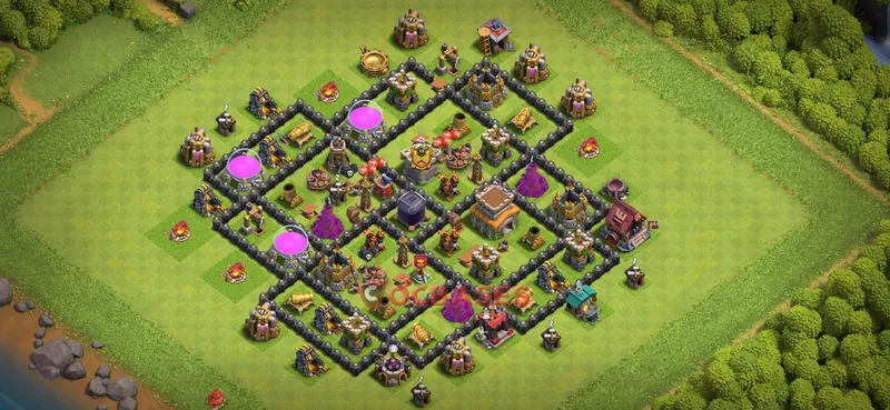 Town Hall 8 Base -farming – Layout id: ucqe5 base layout
