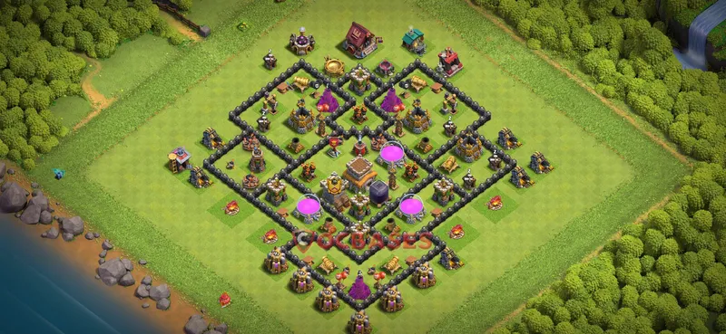 Town Hall 8 Base -farming – Layout id: 9b68i base layout