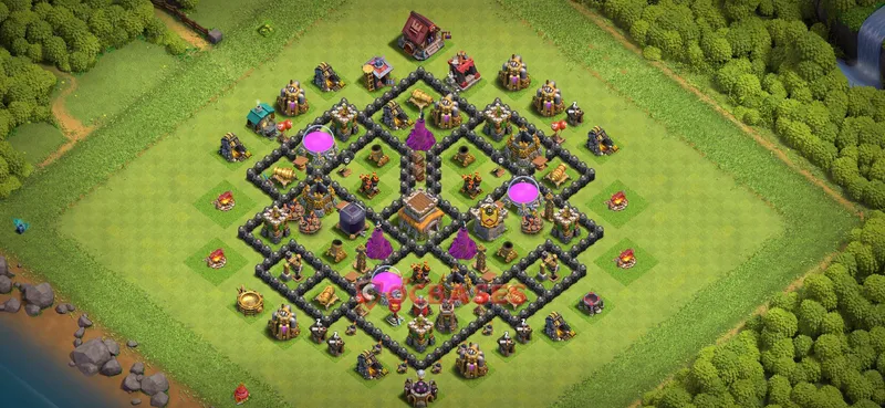 Town Hall 8 Base -farming – Layout id: n11hl base layout