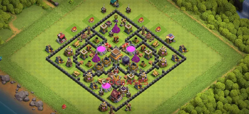 Town Hall 8 Base -farming – Layout id: wk79w base layout