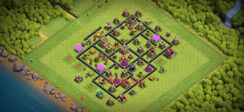 Town Hall 8 Base -farming – Layout id: hnybs base layout