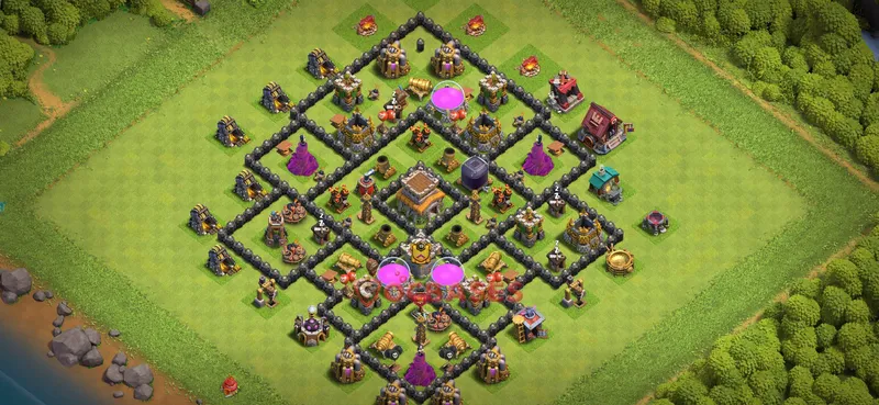 Town Hall 8 Base -farming – Layout id: ldww9 base layout