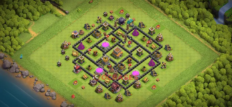Town Hall 8 Base -farming – Layout id: 8clyt base layout