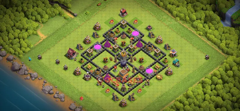 Town Hall 8 Base -farming – Layout id: 10xhw base layout