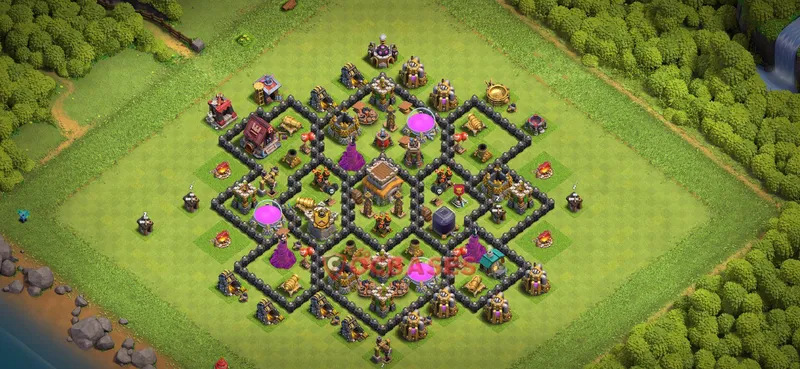 Town Hall 8 Base -farming – Layout id: cbvda base layout