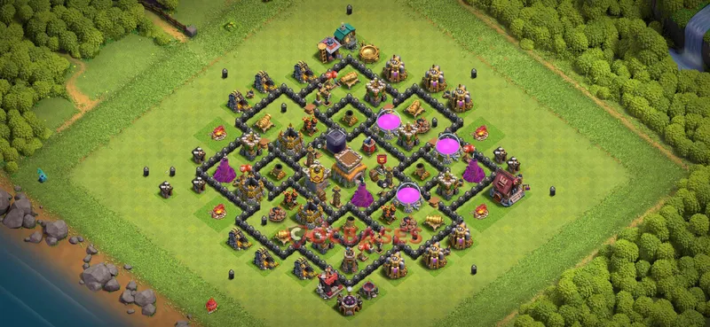 Town Hall 8 Base -farming – Layout id: xgltv base layout