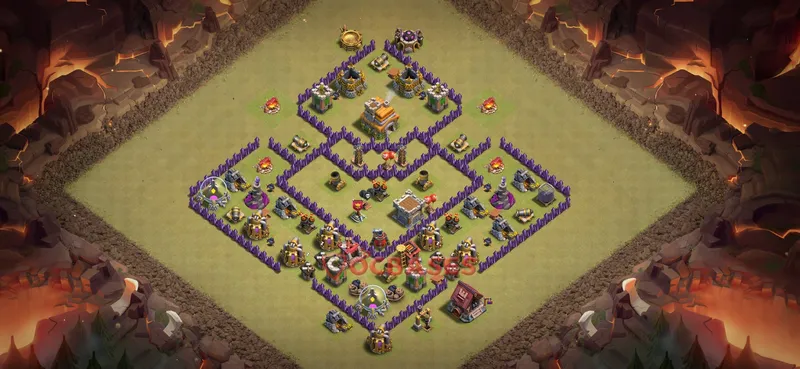 Town Hall 7 Base -war – Layout id: gyylj base layout