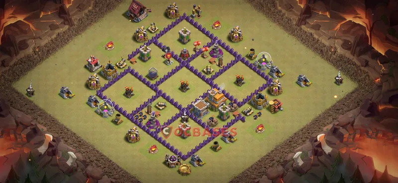 Town Hall 7 Base -war – Layout id: jnfx5 base layout