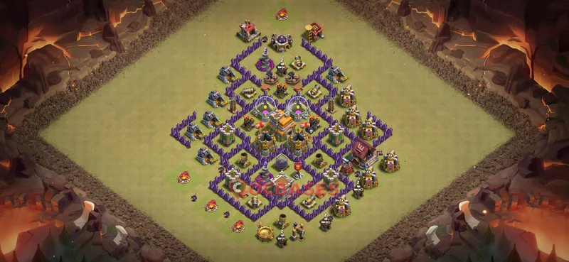Town Hall 7 Base -war – Layout id: kug4w base layout