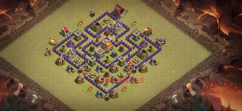 Town Hall 7 Base -war – Layout id: dh06j base layout